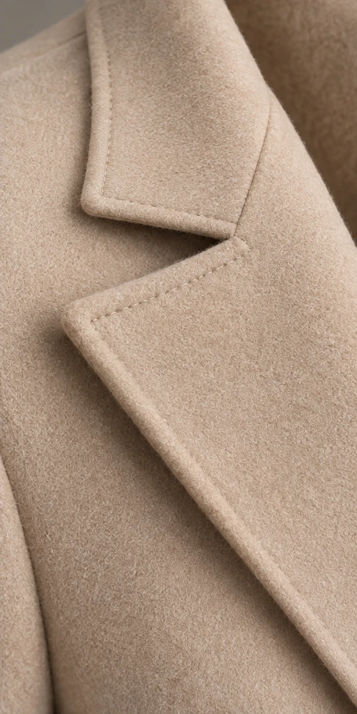 Cashmere fabric and tailoring detail